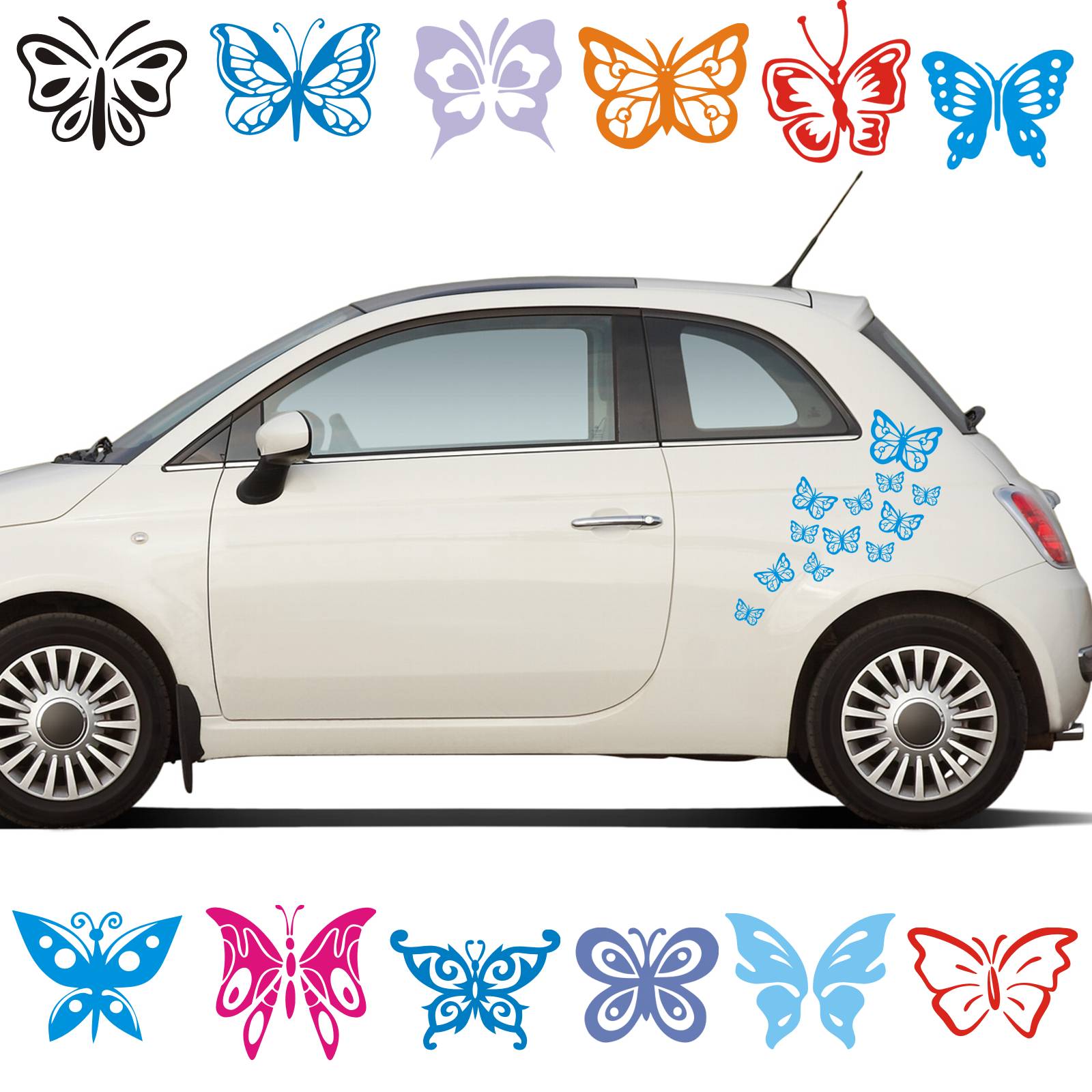 Schmetterlinge Butterfly Set Auto Aufkleber Sticker Autotattoo Hawaii ...