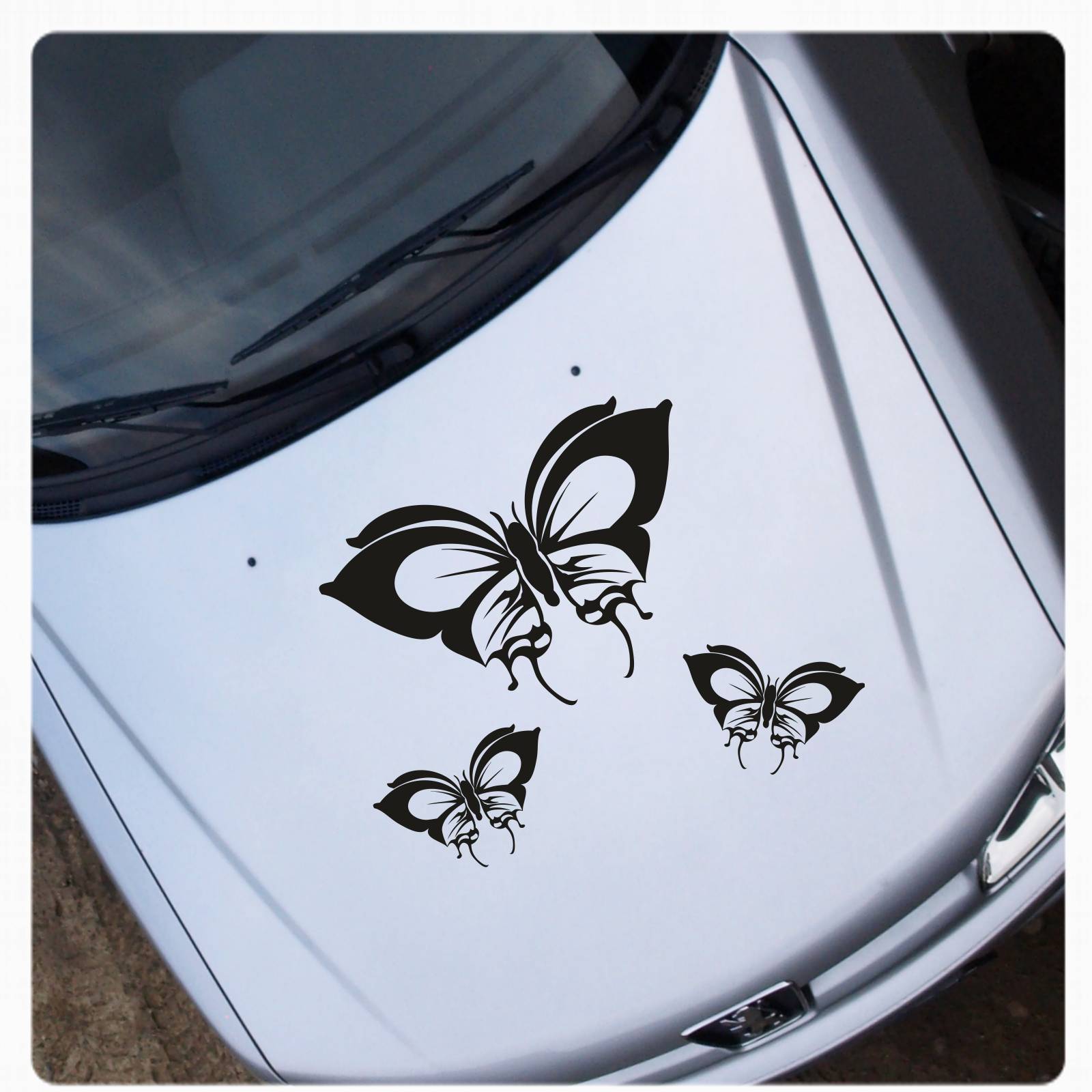 Schmetterlinge Butterfly Autoaufkleber Auto Aufkleber Motorhaube Blumen ...