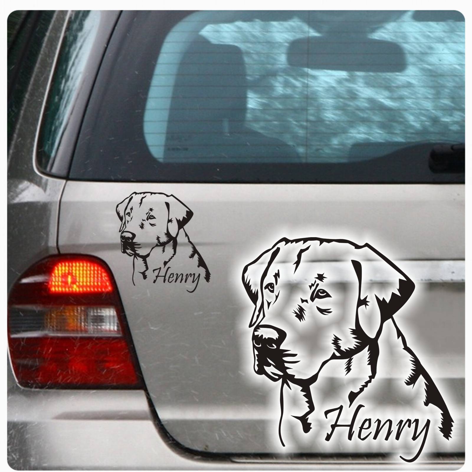 Labrador Name Auto Aufkleber Autoaufkleber Sticker Hund Hundeaufkleber