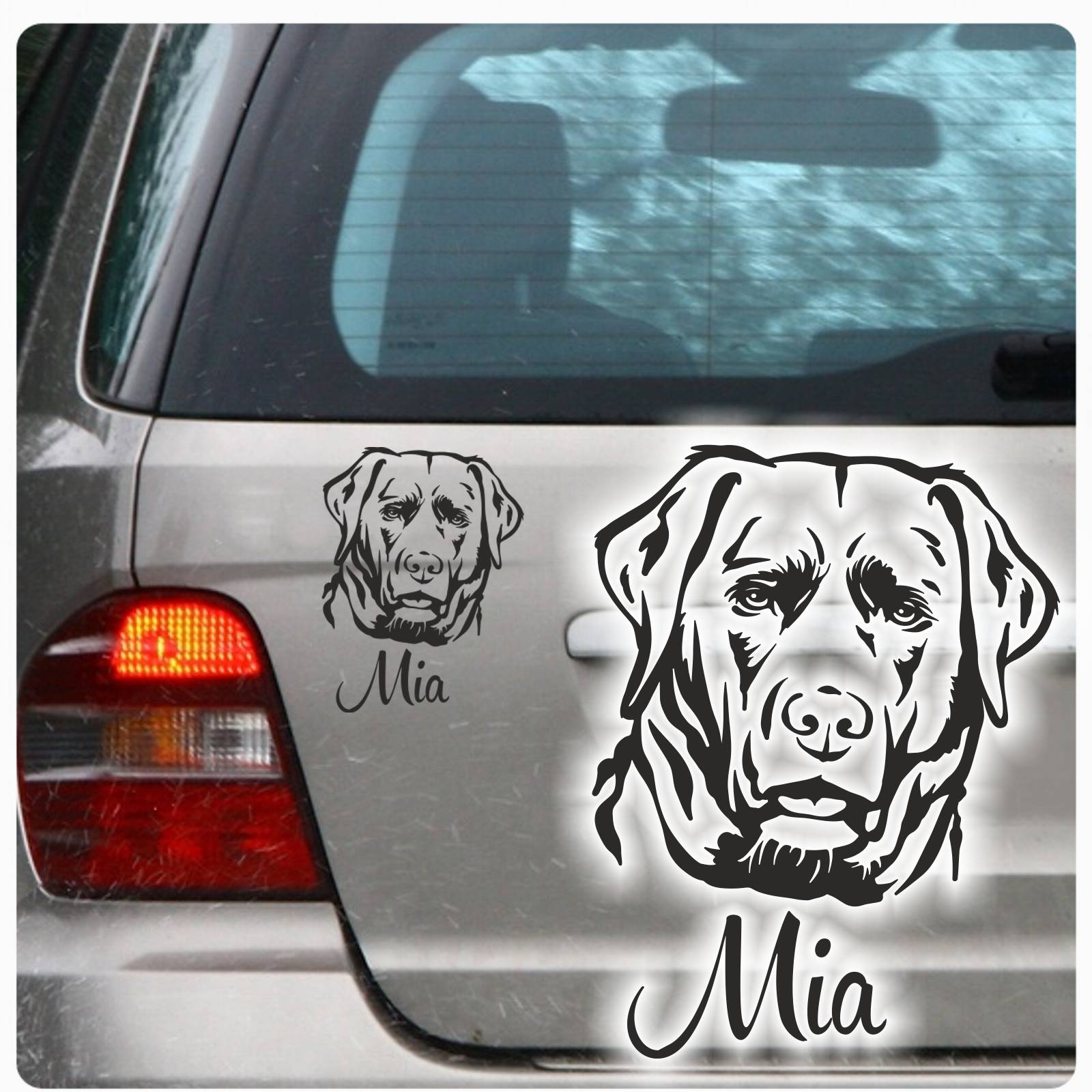Autoaufkleber Labrador Name Auto Aufkleber Sticker Hund Hundeaufkleber