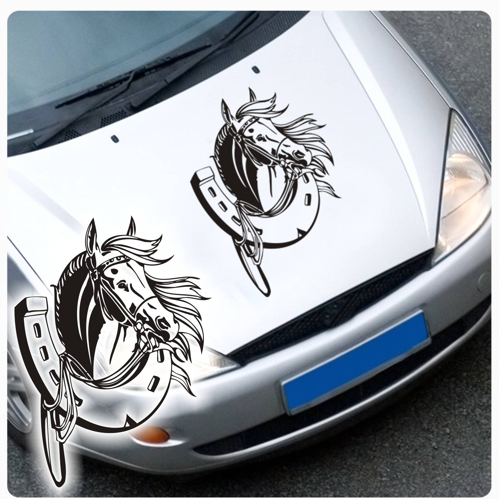 Autoaufkleber Pferd Pferde Hufeisen Auto Aufkleber Tribal Tattoo A378 L Ebay