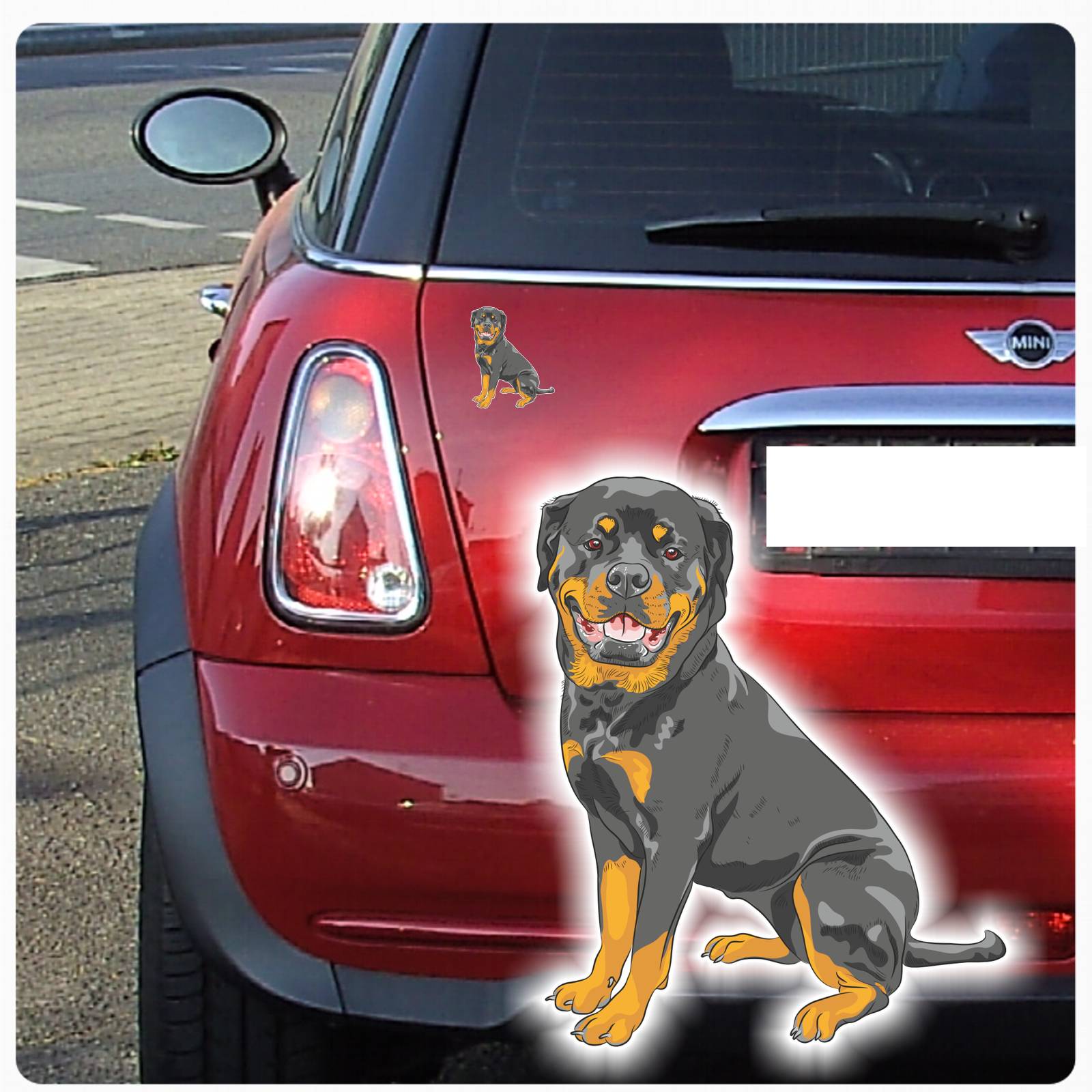 Rottweiler Autoaufkleber Auto Aufkleber Sticker Digitaldruck Hund