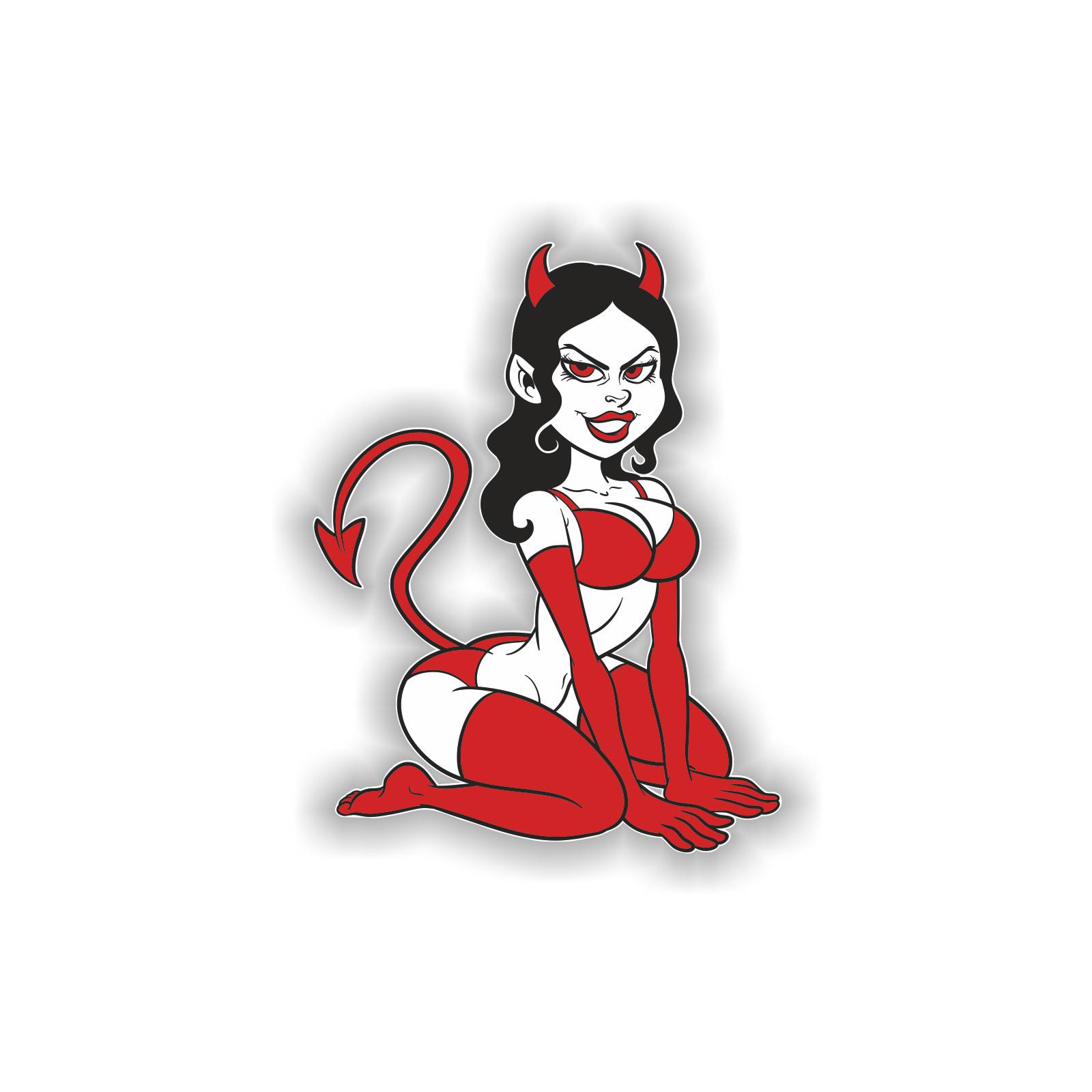 Autoaufkleber Teufel Teufelchen Bad Girl Auto Aufkleber Sticker Tattoo