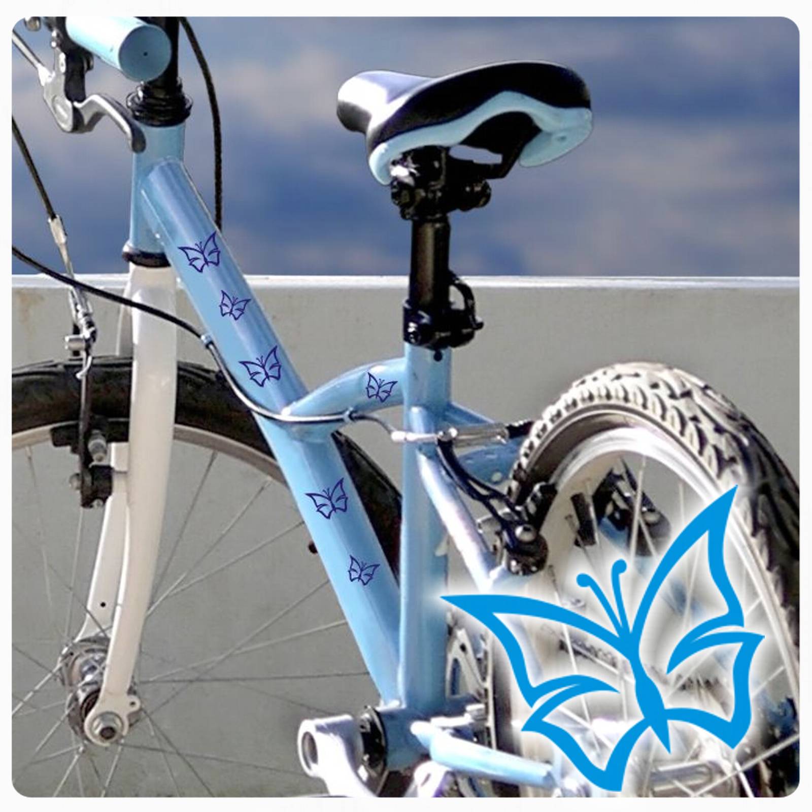 Fahrradaufkleber Schmetterlinge Butterfly Sticker Fahrrad