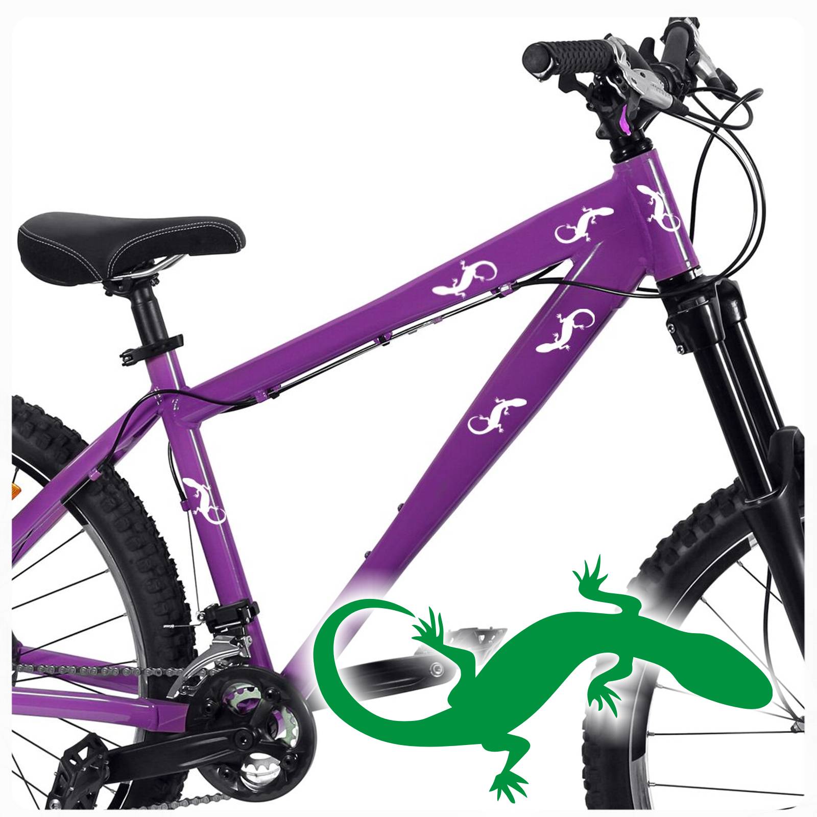 gecko gekko echse fahrrad aufkleber sticker set