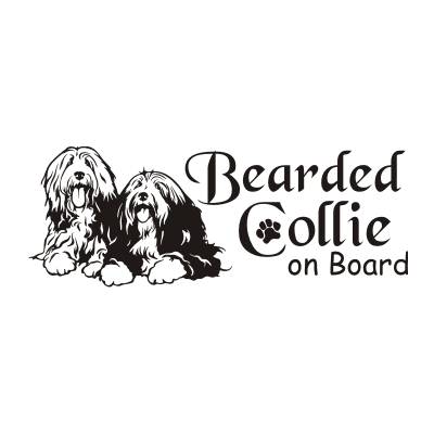 Bearded Collie Hundeaufkleber Aufkleber