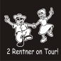 Preview: 2 Rentner on Tour Caravan Aufkleber Wohnwagen Wohnmobil Sticker WoMo402