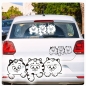 Preview: 3 Katzen Kitty Kätzchen Autoaufkleber Auto Aufkleber Sticker A785