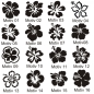 Preview: Hibiskus Blumen Wandtattoo Wandaufkleber Blüten Retro 63 Motive 41 Farben W070