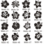 Preview: Hibiskus Blumen Wandtattoo Wandaufkleber Blüten Retro 63 Motive 41 Farben W070