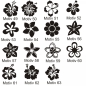 Preview: Wandtattoo Hibiskus Hibiscus Blumen Blüten Wandaufkleber Tattoo Sticker W087