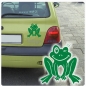 Preview: Frosch Auto Aufkleber Sticker Autoaufkleber Motorrad A1623