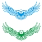 Preview: Autoaufkleber Adler Tribal Eagle Auto Aufkleber Heckscheibe Sticker Tattoo A757