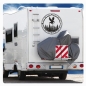 Preview: Kompass Rose Adler Eagle Wohnmobil Aufkleber Wohnwagen Caravan Wohnwagen Sticker WoMo383