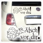 Preview: Ätsch vor dir! Autoaufkleber Turtle Schildkröte Sticker Aufkleber A2011