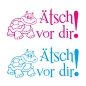 Preview: Ätsch vor dir! Autoaufkleber Turtle Schildkröte Sticker Aufkleber A2012