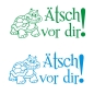 Preview: Ätsch vor dir! Wohnmobil  Wohnwagen Caravan Aufkleber Turtle Schildkröte Sticker WoMo021