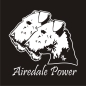 Preview: Airedale Power Terrier Auto Aufkleber  Sticker Hundeaufkleber A558