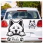 Preview: Akita Inu Autoaufkleber Auto Aufkleber Sticker Hund Pfoten A4266