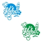 Preview: Aloha Hawaii Hibiskus Surfbord Wohnmobil Camping Sticker Aufkleber  WoMo081