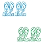 Preview: Aloha Hawaii Sandalen Auto Aufkleber 2er Set Sticker Autoaufkleber A094