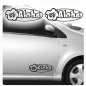 Preview: 2er SET Aloha Hibiskus Hawaii Autoaufkleber Auto Aufkleber Sticker A343