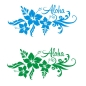 Preview: Hibiskus Blumen Hawaii Ranke Aloha Wandtattoo Wandsticker W1204