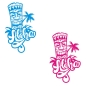 Preview: Aloha Tiki Hawaii Hibiskus Wohnmobil Aufkleber Wohnwagen Sticker WoMo086