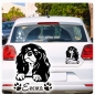 Preview: American Cocker Spaniel Name Pfoten Autoaufkleber Auto Aufkleber Sticker A889