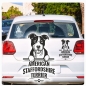 Preview: American Staffordshire Terrier Hunde Pfoten Auto Aufkleber Autoaufkleber A677