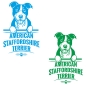 Preview: American Staffordshire Terrier Hunde Pfoten Auto Aufkleber Autoaufkleber A677