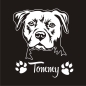 Preview: American Staffordshire Terrier Name Pfoten Autoaufkleber Auto Aufkleber Sticker A764
