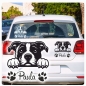 Preview: Amstaff American Staffordshire Terrier Auto Aufkleber Autoaufkleber Hundeaufkleber Pfoten A170