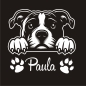 Preview: Amstaff American Staffordshire Terrier Auto Aufkleber Autoaufkleber Hundeaufkleber Pfoten A170