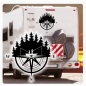 Preview: Angeln Kompass Rose Compass Wohnmobil Aufkleber Wohnwagen Caravan Wohnwagen Sticker WoMo411