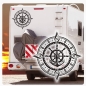 Preview: Kompass Rose Anker Steuerrad Compass Wohnmobil Aufkleber Wohnwagen Sticker WoMo336