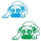 Preview: Autoufkleber Boxer Auto Sticker Hundeaufkleber A3102