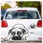 Preview: Autoufkleber Boxer Auto Sticker Hundeaufkleber A3102