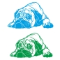 Preview: Autoufkleber Bullmastiff Auto Sticker Hundeaufkleber A3101