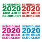 Preview: Autoaufkleber Scheidung Jahreszahl ARM ABER GLÜCKLICH Aufkleber Sticker