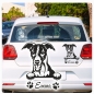 Preview: Autoufkleber Whippet Auto Aufkleber Sticker Hundeaufkleber A3103