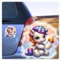 Preview: Baby Einhorn Flasche Autoaufkleber Sticker Auto Aufkleber Digitaldruck DA372