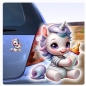 Preview: Baby Einhorn Flasche Autoaufkleber Sticker Auto Aufkleber Digitaldruck DA373