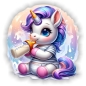 Preview: Baby Einhorn Flasche Autoaufkleber Sticker Auto Aufkleber Digitaldruck DA377