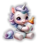 Preview: Baby Einhorn Flasche Autoaufkleber Sticker Auto Aufkleber Digitaldruck DA373