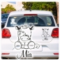 Preview: Autoaufkleber Baby Esel Name Auto Aufkleber Sticker A723