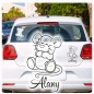 Preview: Autoaufkleber Baby Maus Name Auto Aufkleber Sticker A869