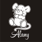 Preview: Autoaufkleber Baby Maus Name Auto Aufkleber Sticker A869