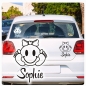 Preview: Smile Baby Aufkleber Auto Aufkleber Namen Sticker Mädchen A1117