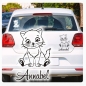 Preview: Katze Baby Name Auto Aufkleber Autoaufkleber Sticker AB007